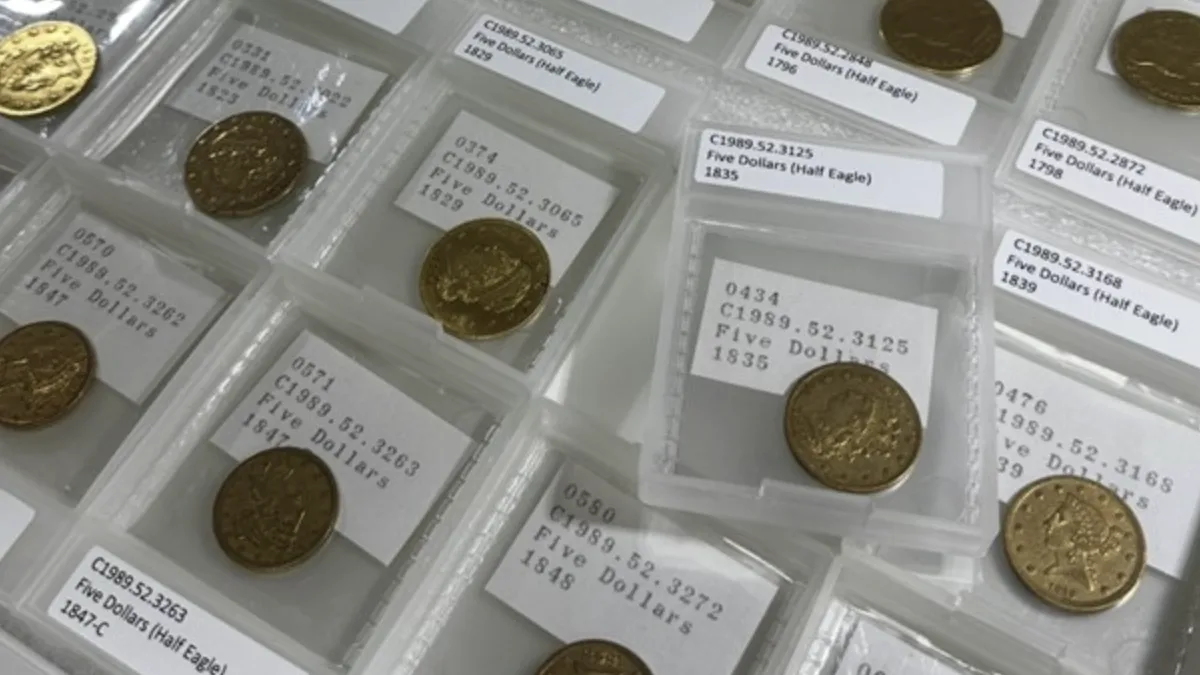 A selection of coins from the collection housed in PVC-free "flips." Image: NGC.