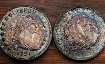 1797 Draped Bust Half Dollar, Small Eagle. Image: Stack's Bowers / CoinWeek.
