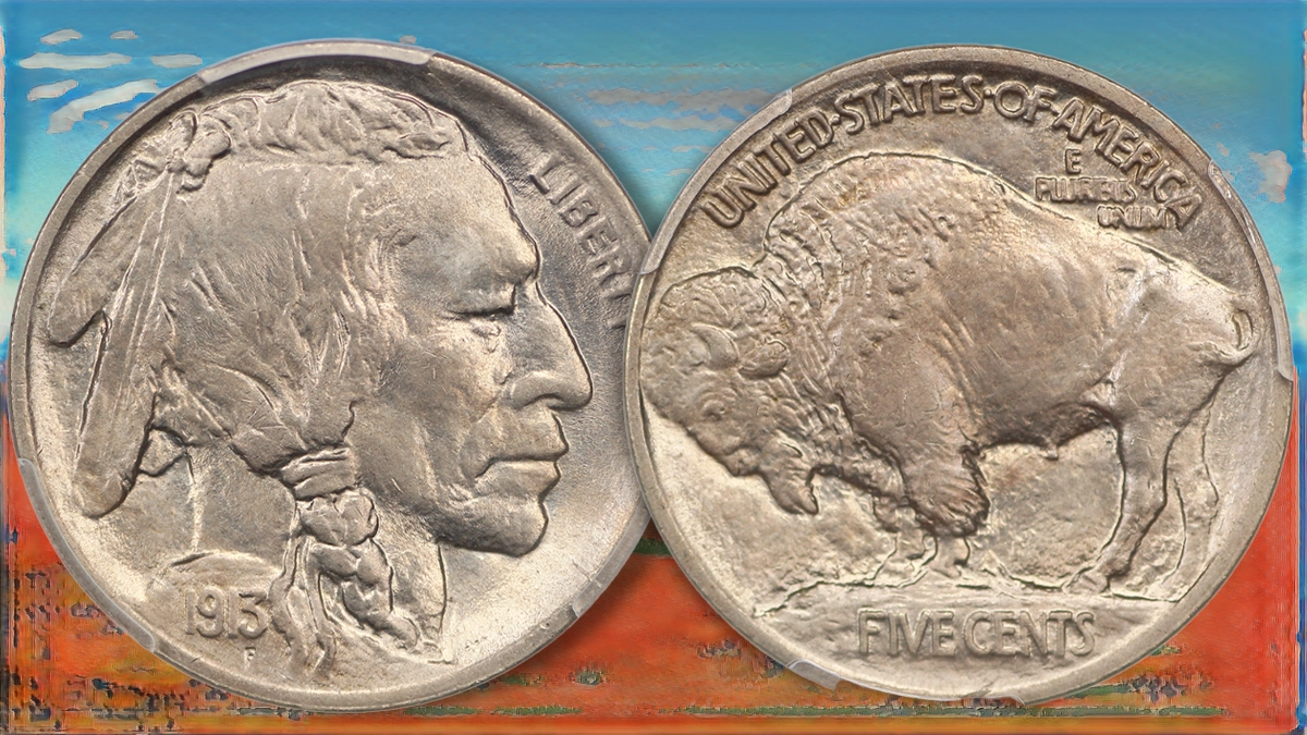 1913 Buffalo Nickel, Type I. Image: David Lawrene Rare Coins.