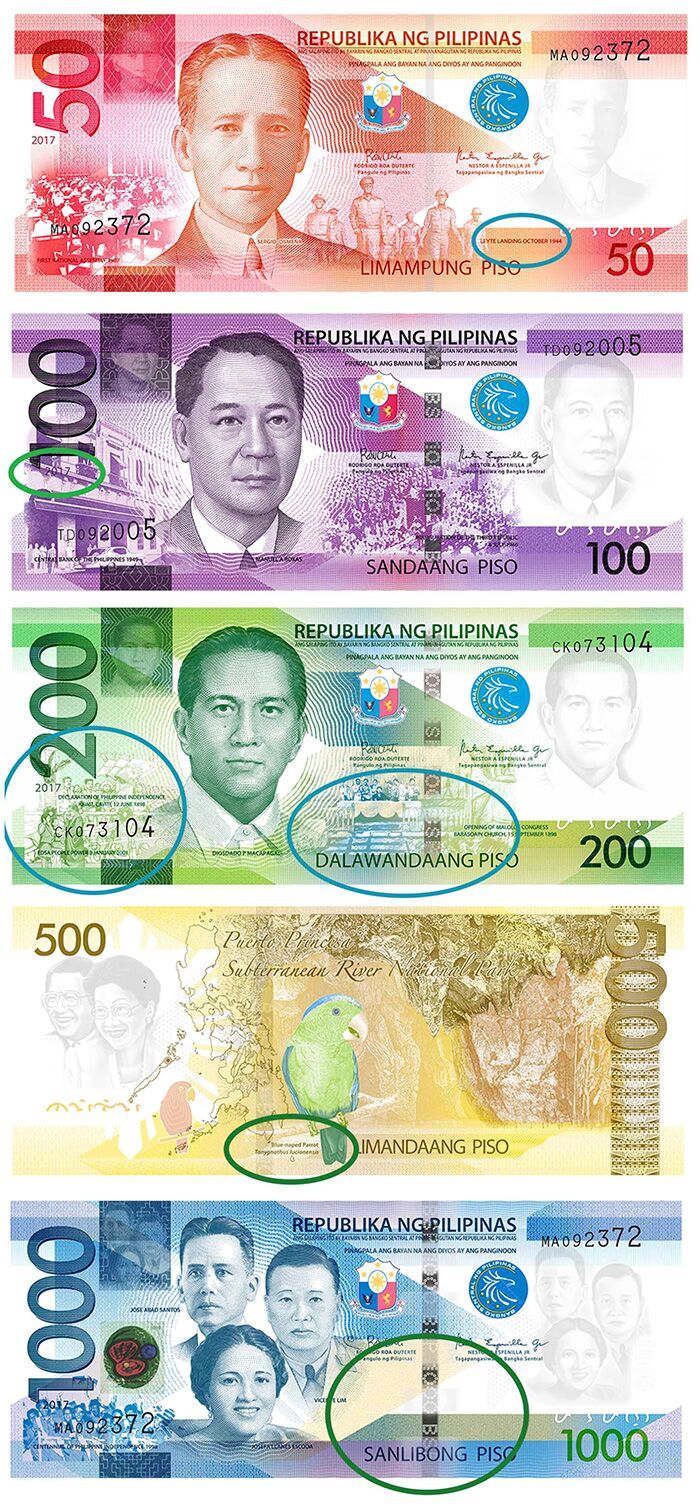 world paper money Bank of Philippines Banknotes 2017