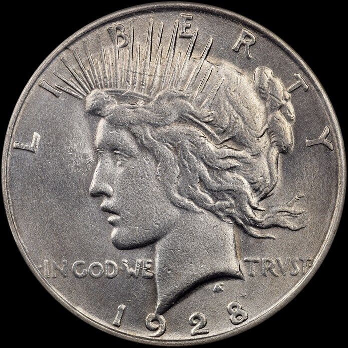 Counterfeit 1928 Peace Dollar. Images courtesy NGC