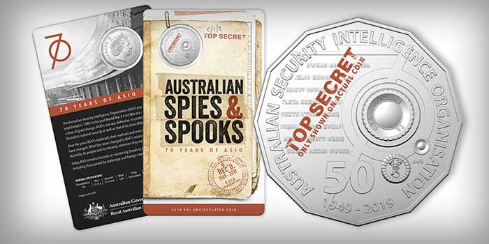 Royal Australian Mint Marks 70th Anniversary of ASIO with New 50c Coin