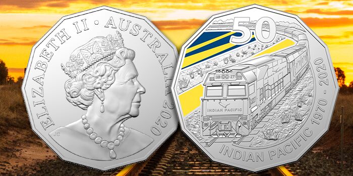 Royal Australian Mint Celebrates 50 Years of Indian Pacific Train with 50p Coin
