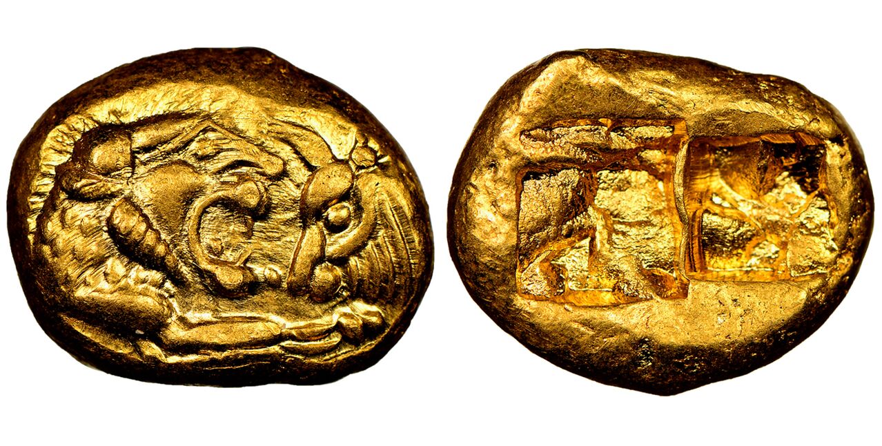 GREEK. LYDIA. Croesus or Kroisos. (King, 561-546 BCE). Circa 561 BCE or Later. AV Stater. Courtesy Atlas Numismatics