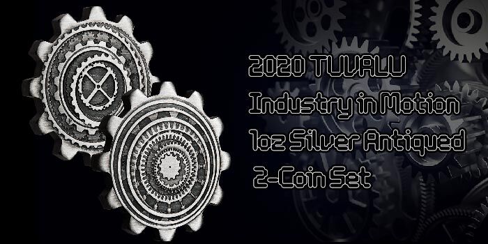 Perth Mint Coin Profiles - Tuvalu 2020 Industry in Motion 1oz Silver Antiqued 2-Coin Set
