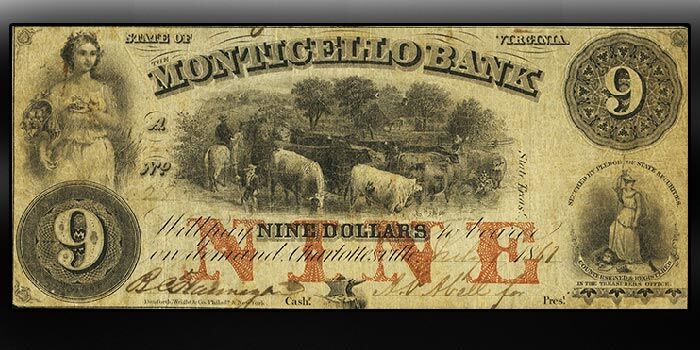 Heritage Offers Aberon Collection of Virginia Obsolete Banknotes