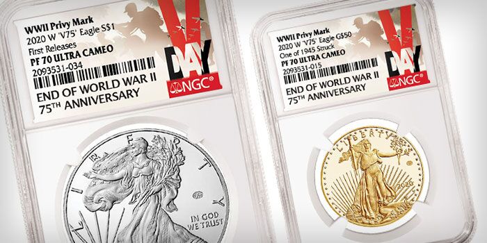 NGC Special Designations, Labels for End of WWII 75th Anniversary Gold, Silver Eagles
