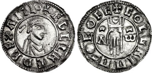 Aethelred II Penny, long cross type, Canterbury Mint, moneyer Eadweald