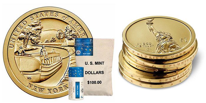 US Mint Opens Sales for New York American Innovation $1 Coin Products August 31