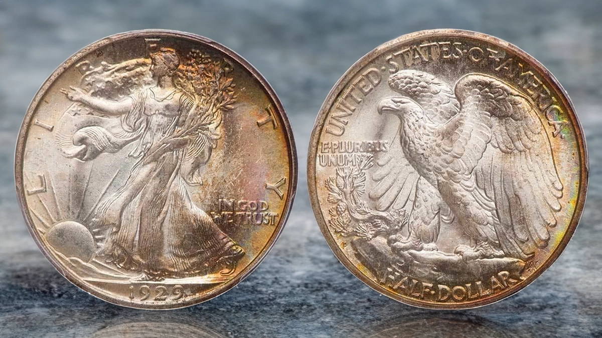 The current finest-known 1929-D Walking Liberty Half Dollar. Image: Legend Rare Coin Auctions / CoinWeek.