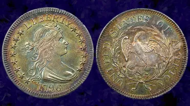 1796 Draped Bust Quarter, Small Eagle