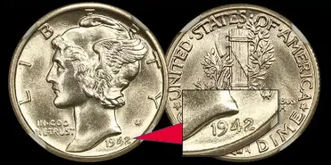 1942/1-D Overdate Mercury Dime Offered by David Lawrence