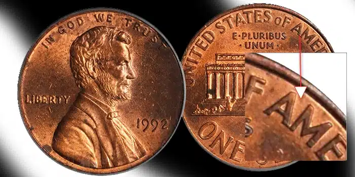 1992 Close-AM Lincoln Cent. Image: Stack's Bowers / CoinWeek.