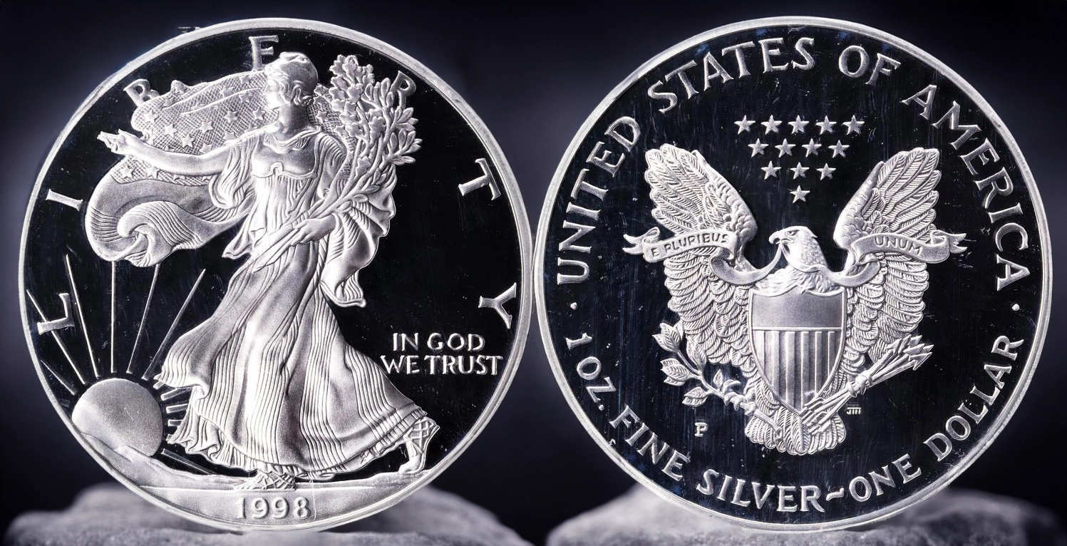 1998-P American Silver Eagle Proof. Image: Stack's Bowers / CoinWeek.