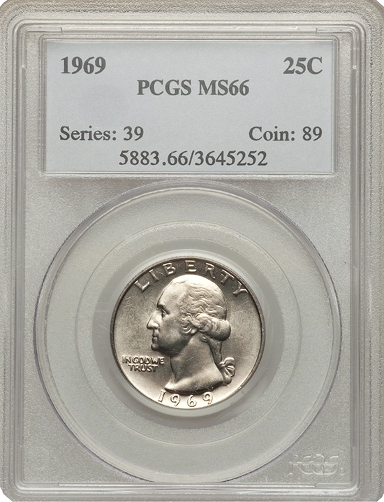 1969 Washington Quarter. Image: Heritage Auctions.