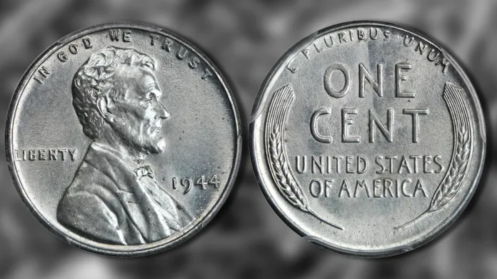 1944 Lincoln Cent Off-Metal Error. Image: Stack's Bowers / CoinWeek.