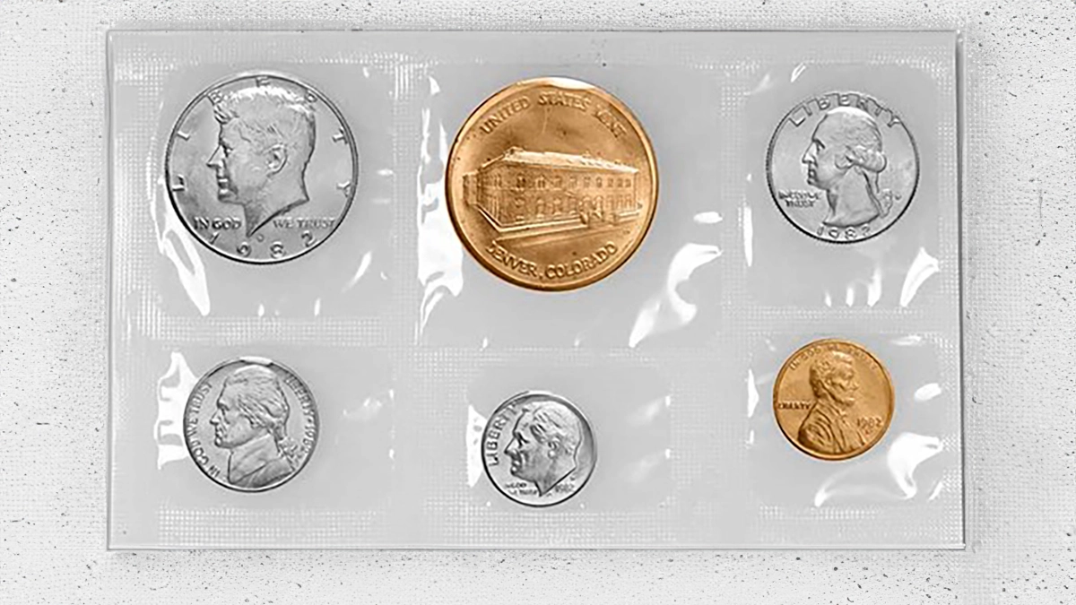 1982 Denver Mint Souvenir Set. Image: APMEX/CoinWeek.