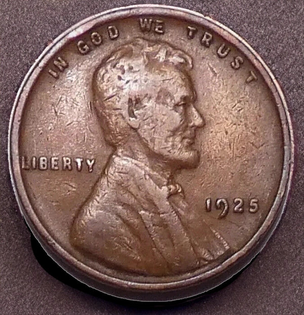 1925 Lincoln Cent in typical circulated condition. Image: CoinWeek.