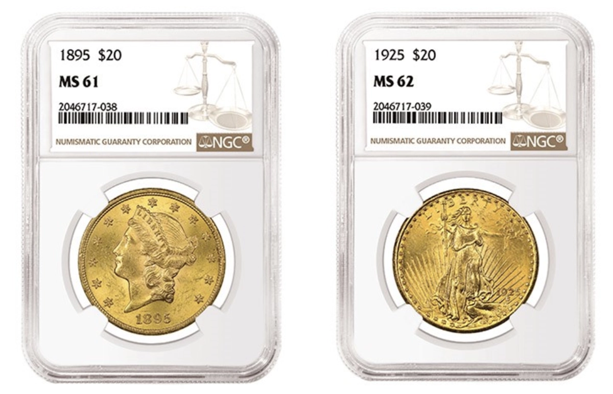 NGC-graded Double Eagles. Image: NGC.