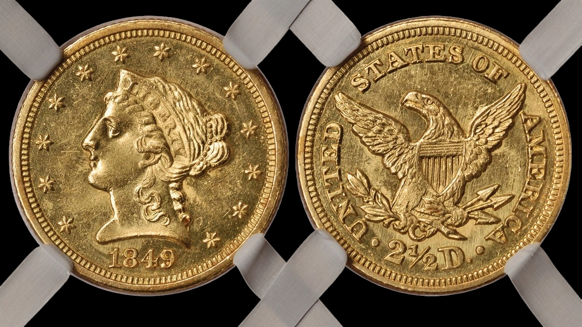 1849-C Liberty Head Quarter Eagle. Image: Stack's Bowers / CoinWeek.