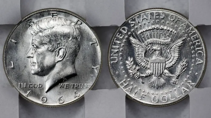 1964 Kennedy Half Dollar. NGC MS68. Image: Heritage Auctions / CoinWeek.