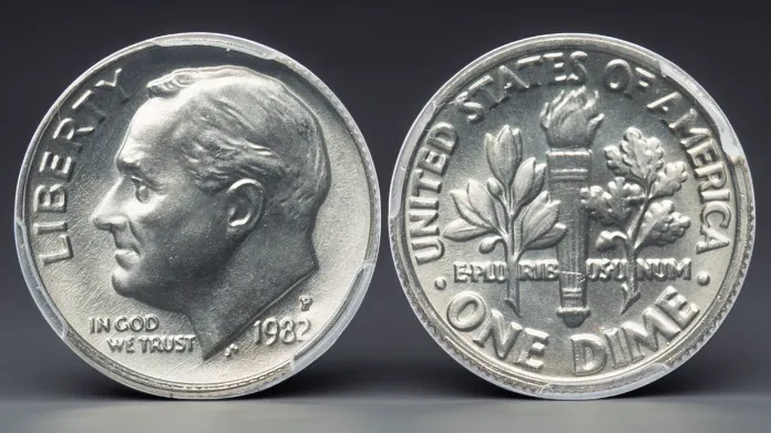 1982-P Roosevelt Dime. Image: Heritage Auctions / CoinWeek.