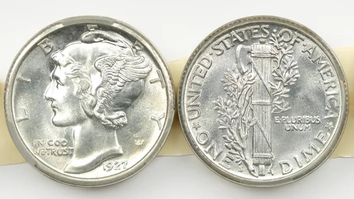 1927-S Mercury Dime. Image: DLRC / CoinWeek.