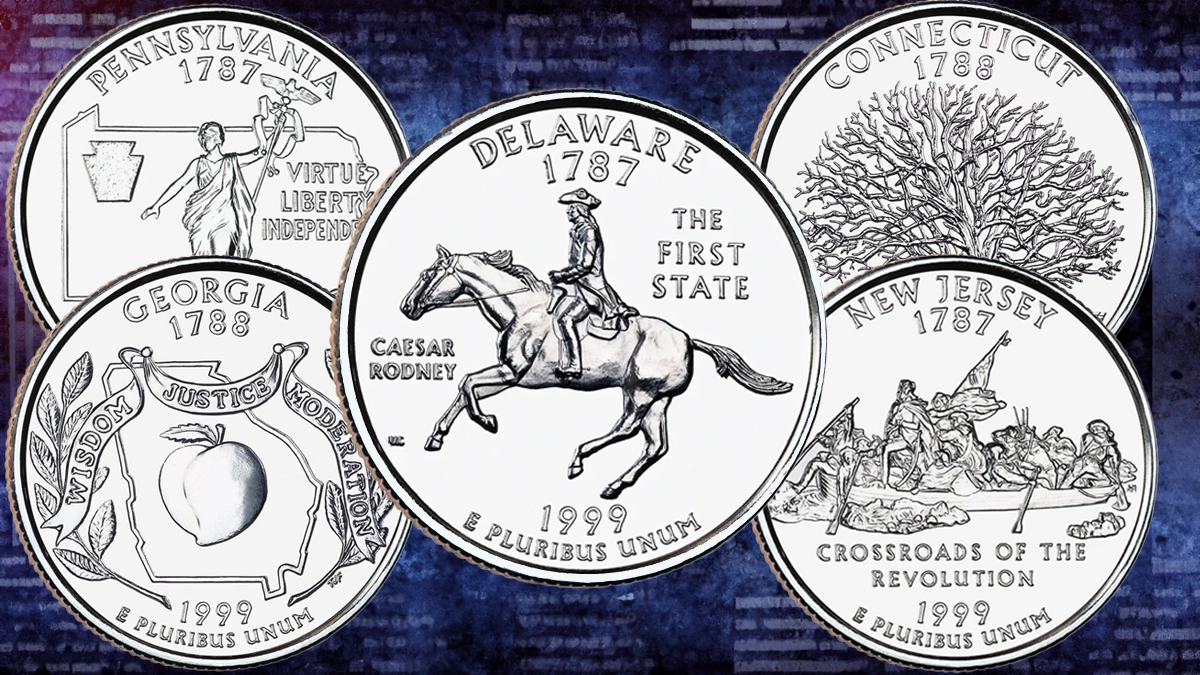 1999 50 State Quarters. Image: U.S. Mint/CoinWeek.