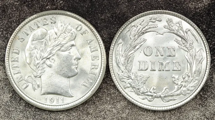 1911 Barber Dime. Image: DLRC / CoinWeek.