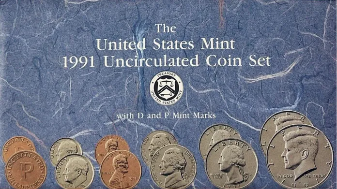 The United States Mint 1991 Uncirculated Coin Set. Image: CoinWeek.