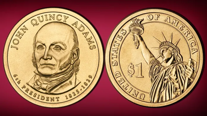 2008-P John Quincy Adams Presidential Dollar. Image: United States Mint / CoinWeek.