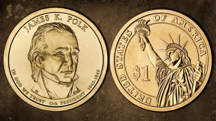 2009-D James K. Polk Presidential Dollar. Image: United States Mint / CoinWeek.