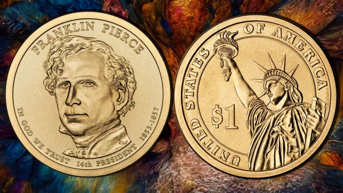 2010-P Franklin Pierce Presidential Dollar. Image: United States Mint / CoinWeek.