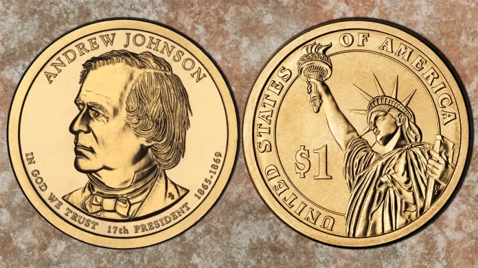 2011-P Andrew Johnson Presidential Dollar. Image: United States Mint / CoinWeek.