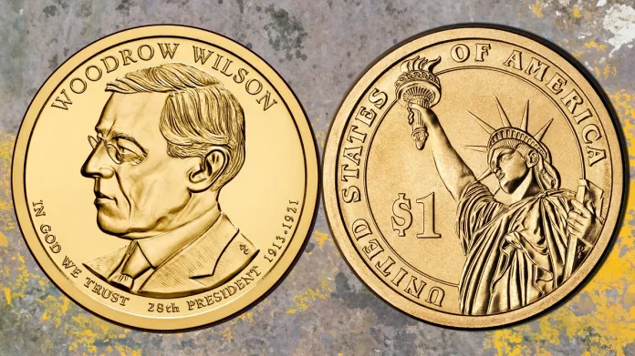 2013-D Woodrow Wilson Presidential Dollar. Image: United States Mint / CoinWeek.