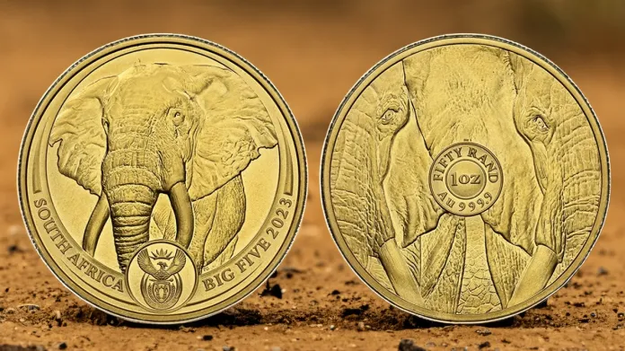 2023 Big Five - Elephant Gold Coin - South Africa. Image: NGC / CoinWeek.