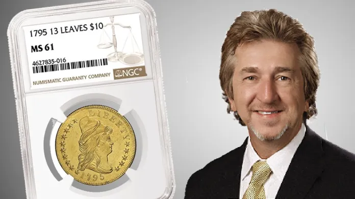 Jeff Garrett and 1795 Gold Eagle. Image: NGC / CoinWeek.