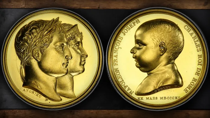 Birth of Charles King of Rome Medal. Image: Atlas/CoinWeek.