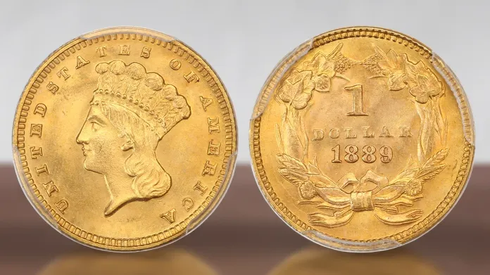 1889 Gold Dollar. Image: DLRC / CoinWeek.