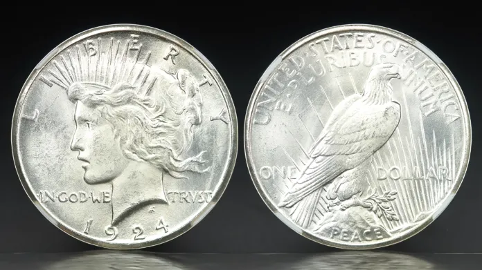 1924-S Peace Dollar. Image: DLRC / CoinWeek.