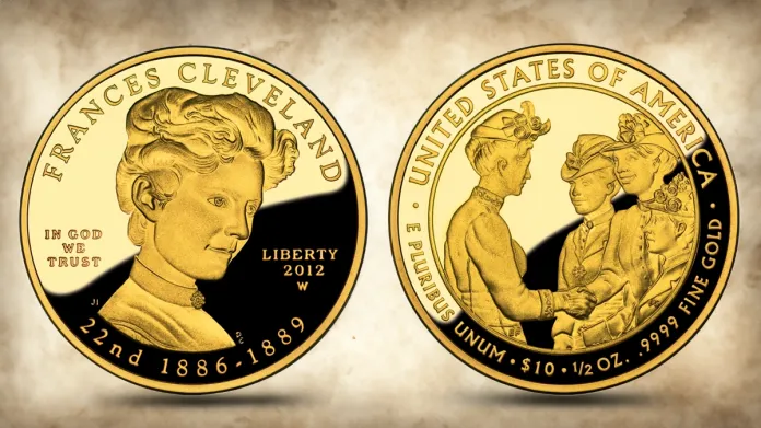 2012-W Frances Cleveland First Spouse $10 Gold Coin Proof. Image: United States Mint / CoinWeek.