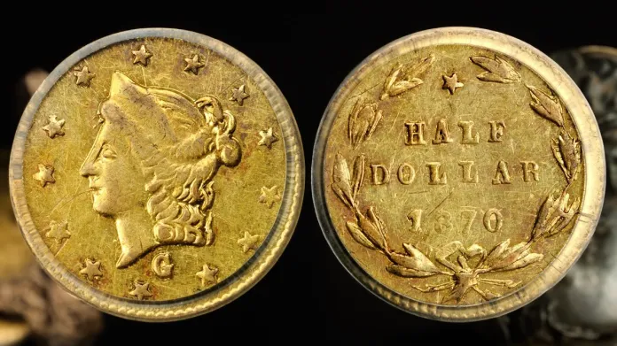 1870-G Round Fifty Cents. BG-1022. Image: Stack's Bowers/CoinWeek.