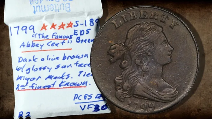 The famous 1799 "Abbey" Cent. Image: Collectors Universe/Heritage Auctions/CoinWeek.