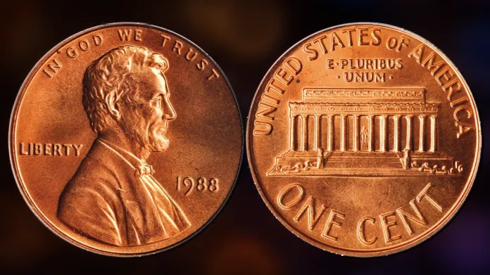 1988 Lincoln Penny. Image: Stack's Bowers/CoinWeek.