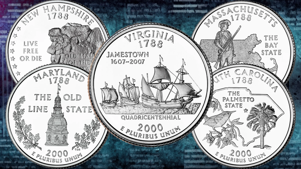 2000 50 State Quarters. Image: U.S. Mint/CoinWeek.