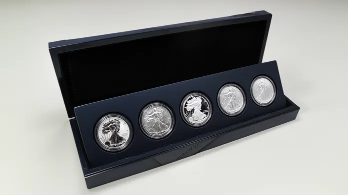 2011 American Eagle 25th Anniversary Silver Coin Set in original box.