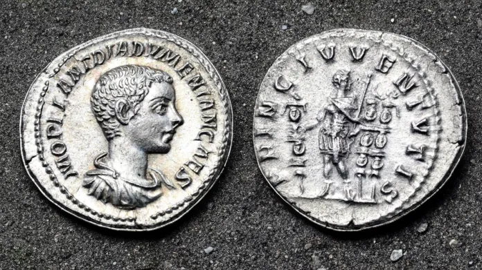 Diadumenian as Caesar Denarius (3.25 g,). Rome, July 217-March 218 CE. RIC IV 102. Image: Numismatic Fine Art GmbH/CoinWeek.