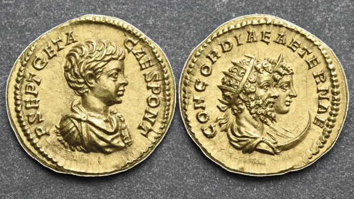 Geta caesar, 198 – 209. Aureus 201, 7.25 g. RIC 7b. Image: Numismatica Ars Classica/CoinWeek.