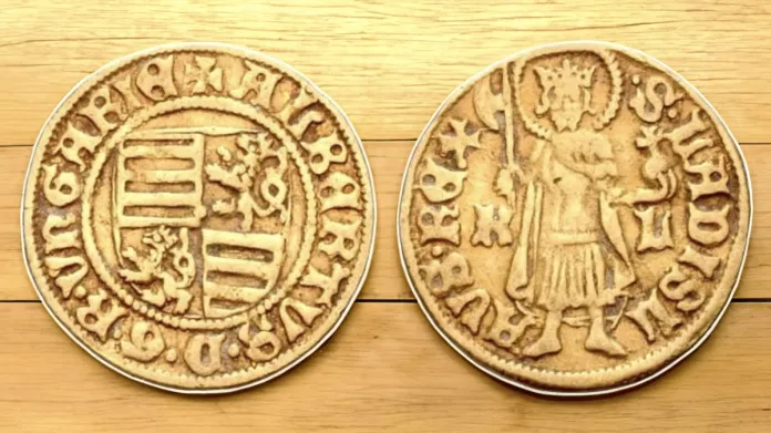 Gold gulden of Albert. 1437-1439. Struck at Kremnitz in 1438. Value: $440. Image: Numismatica Ars Classica/CoinWeek.