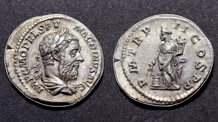 Macrinus Denarius (3.69 g,). Rome 218. RIC IV 26. Image: Numismatic Fine Art GmbH/CoinWeek.